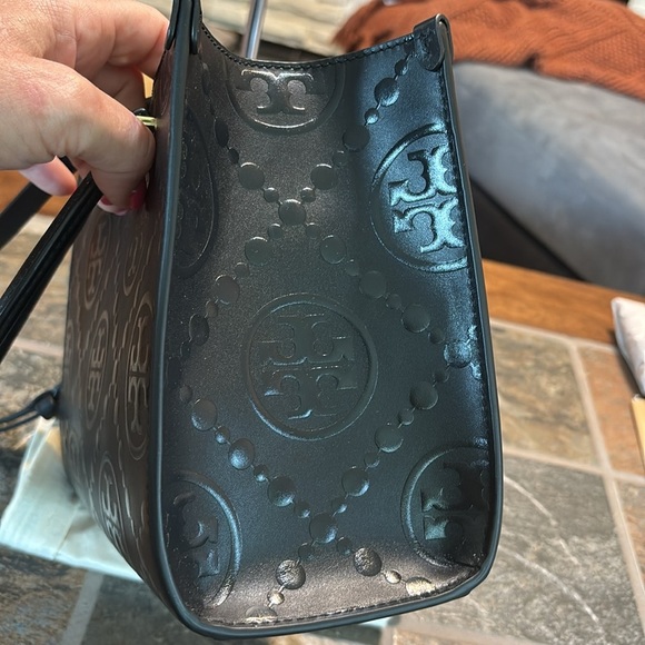 Tory Burch T Monogram Top-Handle Embossed Tote - EUC - Picture 4 of 7